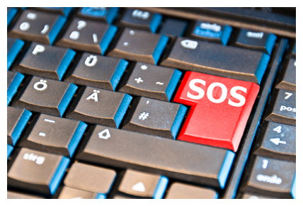 A Picture of An SOS Key on A Computer Keyboard